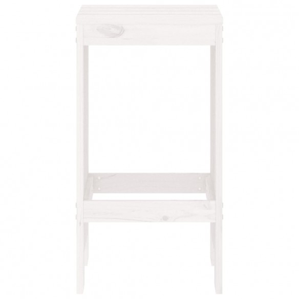 Tabourets de bar 2 pcs blanc 40x36x75 cm bois massif de pin