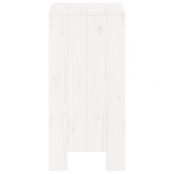 Tabourets de bar 2 pcs blanc 40x36x75 cm bois massif de pin