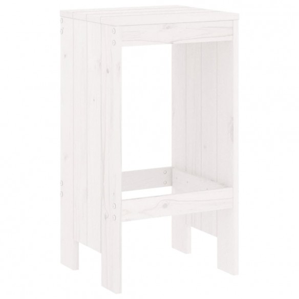 Tabourets de bar 2 pcs blanc 40x36x75 cm bois massif de pin