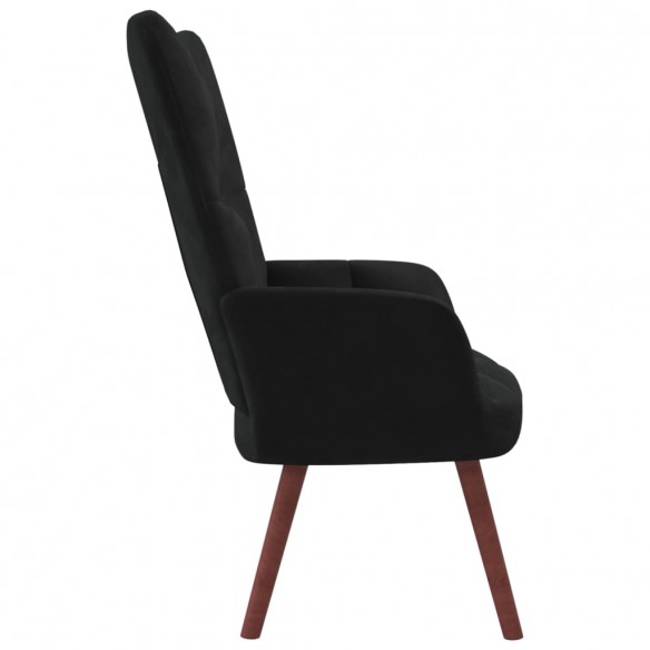 Chaise de relaxation Noir Velours