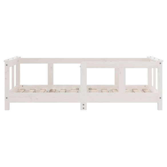 Cadre de lit pour enfant blanc 70x140 cm bois de pin massif