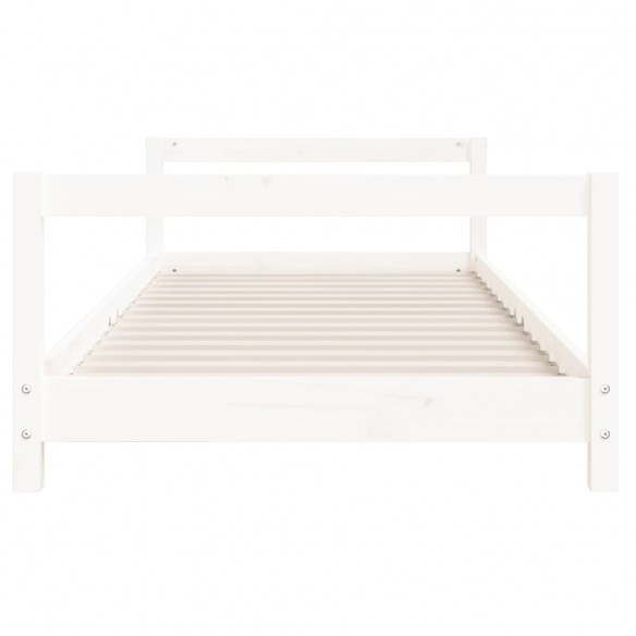 Cadre de lit pour enfants blanc 90x200 cm bois de pin massif