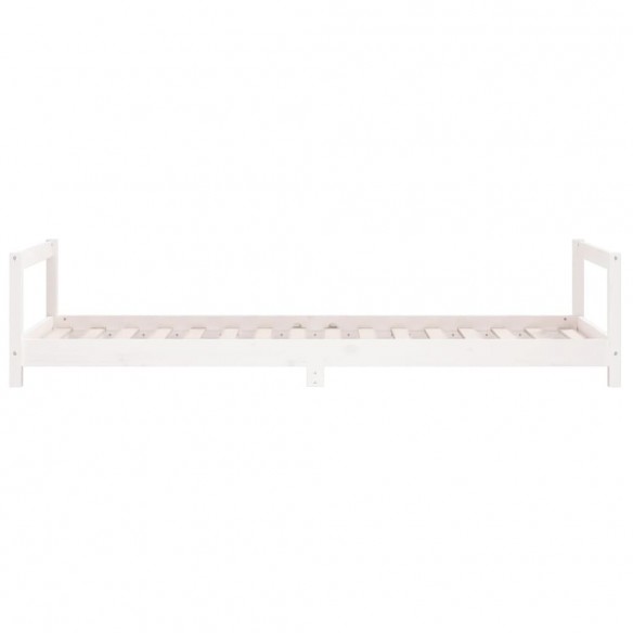 Cadre de lit pour enfants blanc 90x200 cm bois de pin massif