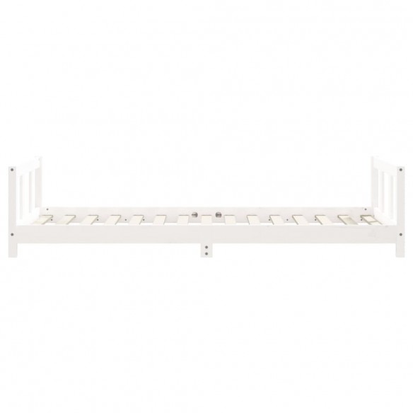 Cadre de lit pour enfants blanc 90x190 cm bois de pin massif