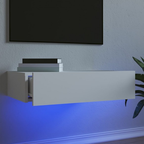 Meuble TV avec éclairage LED blanc 60x35x15,5 cm