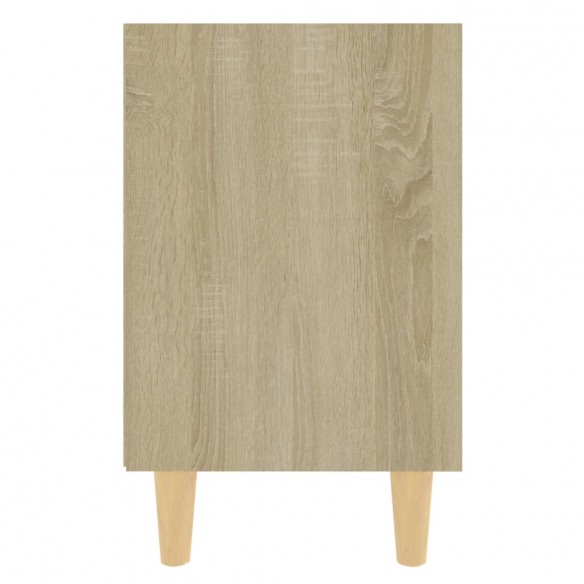 Tables de chevet pieds en bois 2 pcs Chêne sonoma 40x30x50 cm