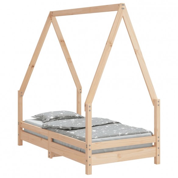 Cadre de lit pour enfant 70x140 cm bois de pin massif