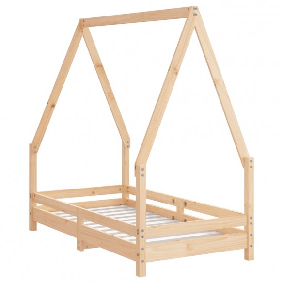 Cadre de lit pour enfant 70x140 cm bois de pin massif