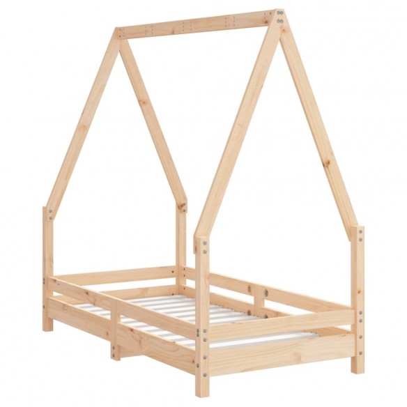 Cadre de lit pour enfant 70x140 cm bois de pin massif