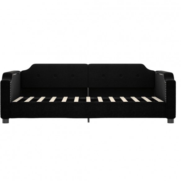 Lit de repos noir 80x200 cm tissu