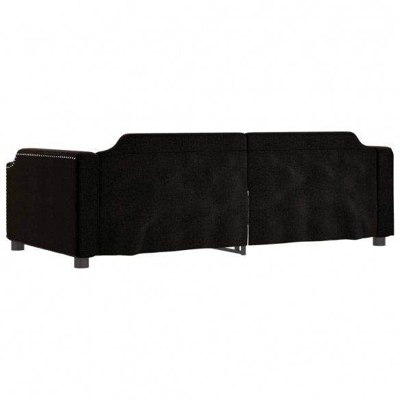 Lit de repos noir 80x200 cm tissu