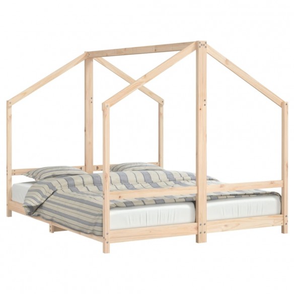 Cadre de lit pour enfants 2x(80x200) cm bois de pin massif