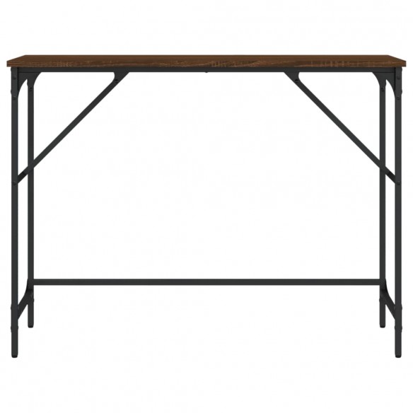 Table console chêne marron 100x32x75 cm bois d'ingénierie