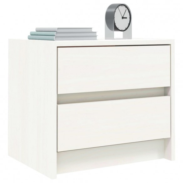 Tables de chevet 2 pcs blanc 40x31x35,5 cm bois de pin massif