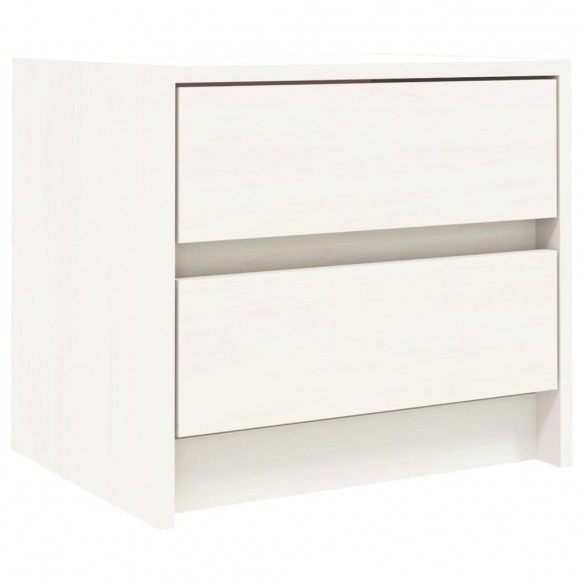 Tables de chevet 2 pcs blanc 40x31x35,5 cm bois de pin massif