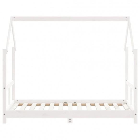 Cadre de lit pour enfant blanc 80x160 cm bois de pin massif