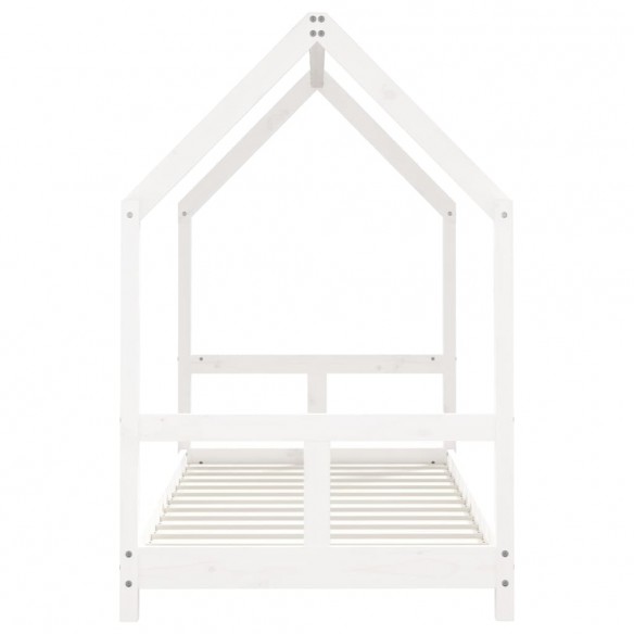 Cadre de lit pour enfant blanc 80x160 cm bois de pin massif