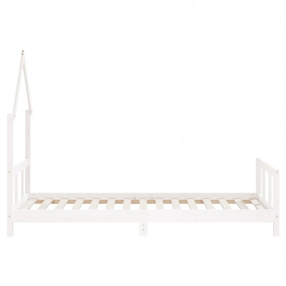 Cadre de lit pour enfants blanc 90x190 cm bois de pin massif