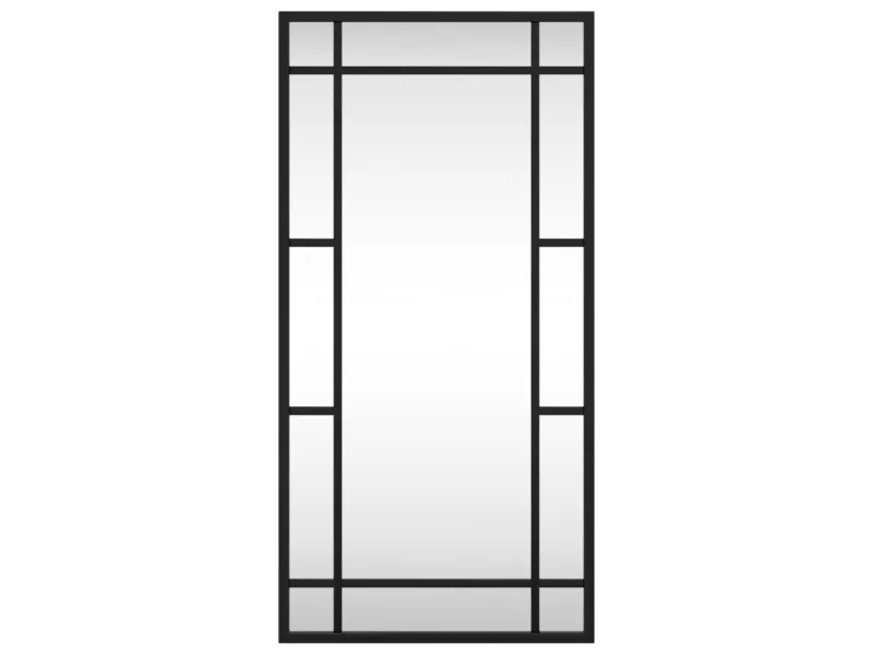 Miroir mural noir 30x60 cm rectangulaire fer
