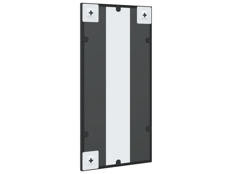 Miroir mural noir 30x60 cm rectangulaire fer
