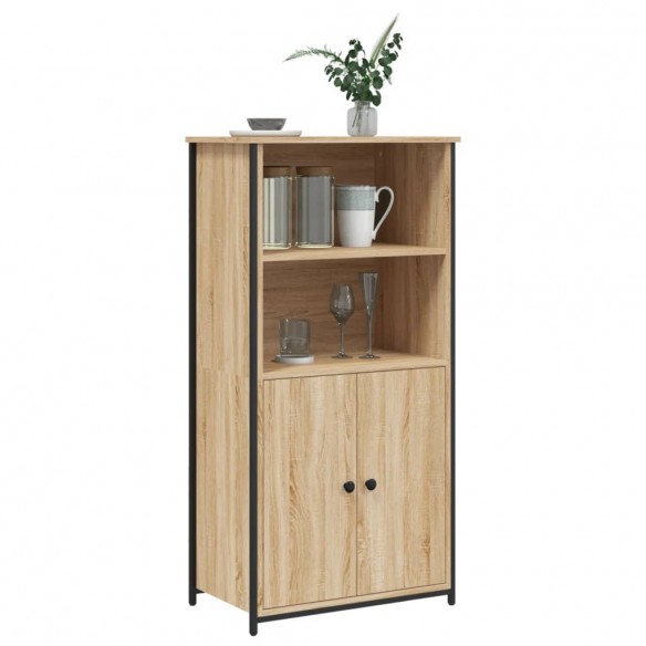 Buffet haut chêne sonoma 62x36x121,5 cm bois d'ingénierie