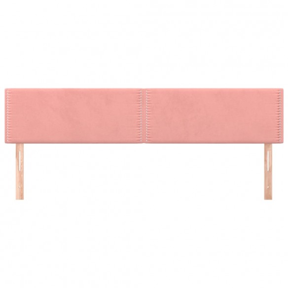 Têtes de lit 2 pcs Rose 80x5x78/88 cm Velours