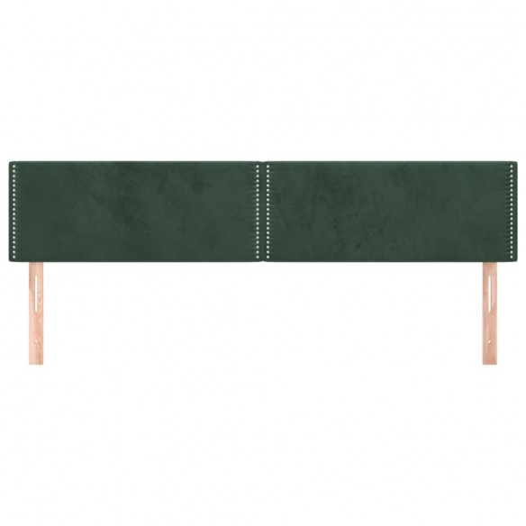 Têtes de lit 2 pcs Vert foncé 80x5x78/88 cm Velours