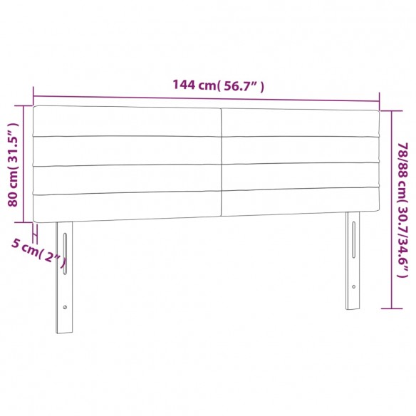 Têtes de lit 2 pcs Vert foncé 72x5x78/88 cm Velours