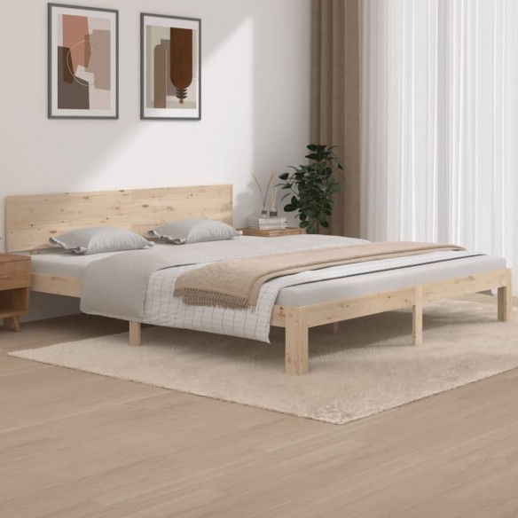 Cadre de lit bois massif 180x200 cm super king