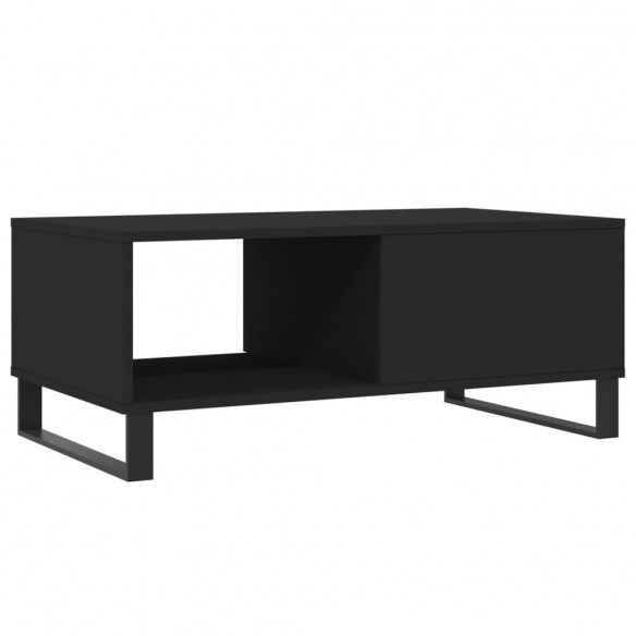 Table basse Noir 90x50x36,5 cm Bois d'ingénierie