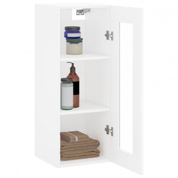 Armoire murale blanc 34,5x34x90 cm