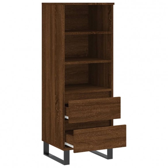 Buffet haut Chêne marron 40x36x110 cm Bois d'ingénierie