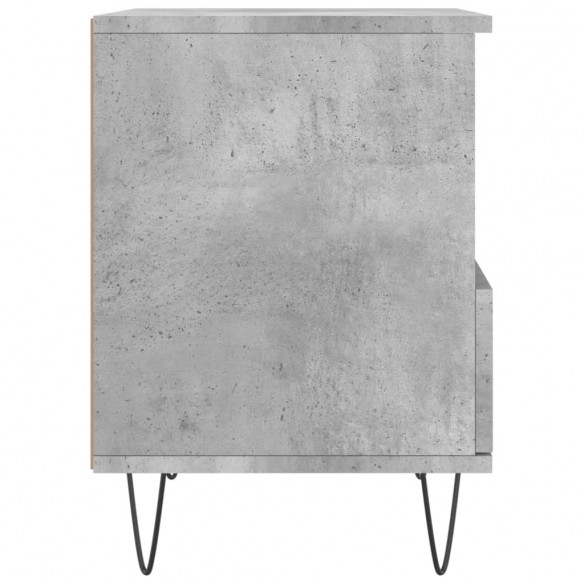 Table de chevet gris béton 40x35x50 cm bois d’ingénierie