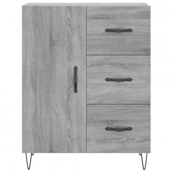 Buffet haut Sonoma gris 69,5x34x180 cm Bois d'ingénierie