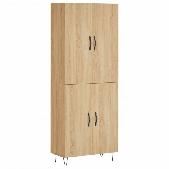 Buffet haut Chêne sonoma 69,5x34x180 cm Bois d'ingénierie