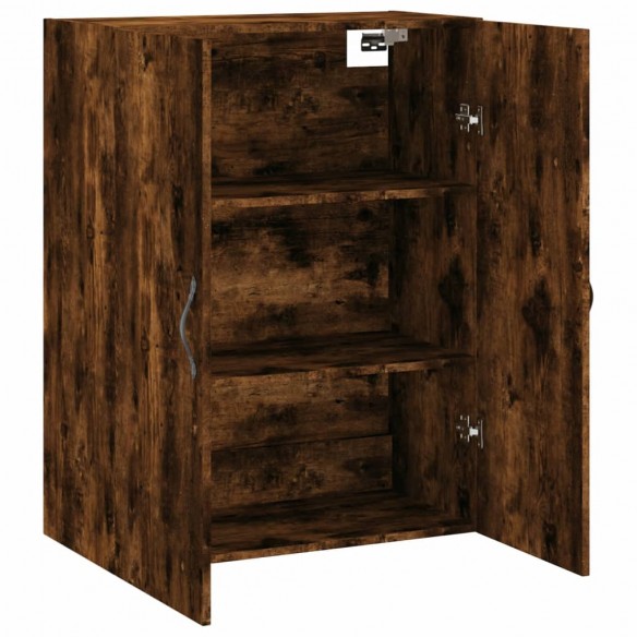 Armoire murale chêne fumé 69,5x34x90 cm bois d'ingénierie