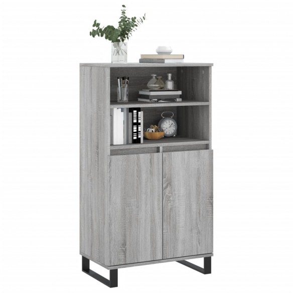 Buffet haut Sonoma gris 60x36x110 cm Bois d'ingénierie