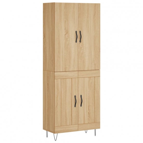 Buffet haut Chêne sonoma 69,5x34x180 cm Bois d'ingénierie