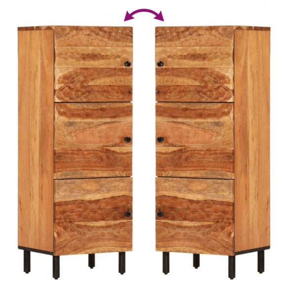 Buffet haut 40x33x110 cm bois massif d'acacia