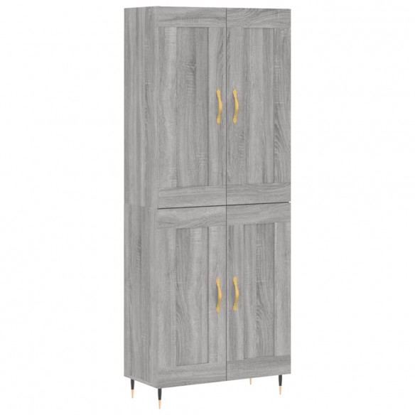 Buffet haut Sonoma gris 69,5x34x180 cm Bois d'ingénierie