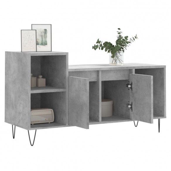 Meuble TV Gris béton 100x35x55 cm Bois d'ingénierie