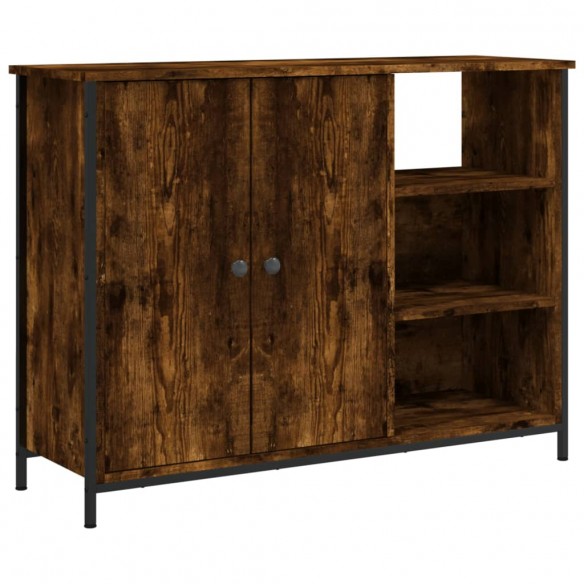 Buffet chêne fumé 100x33x75 cm bois d'ingénierie