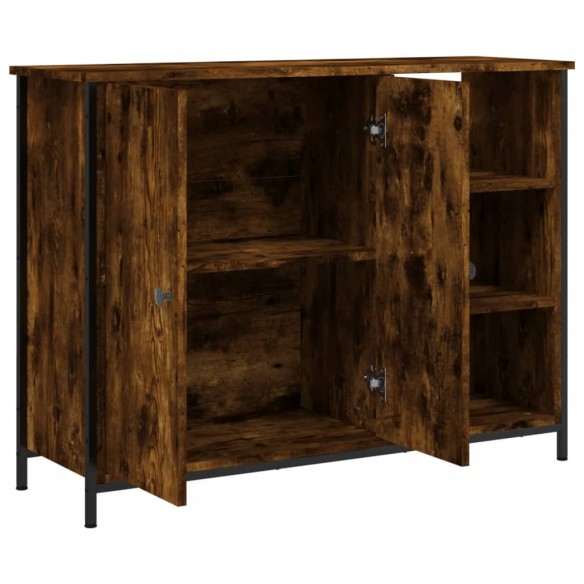 Buffet chêne fumé 100x33x75 cm bois d'ingénierie