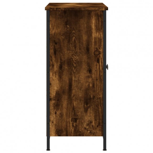 Buffet chêne fumé 100x33x75 cm bois d'ingénierie