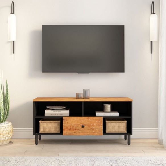 Meuble TV 100x33x46 cm bois d'acacia solide