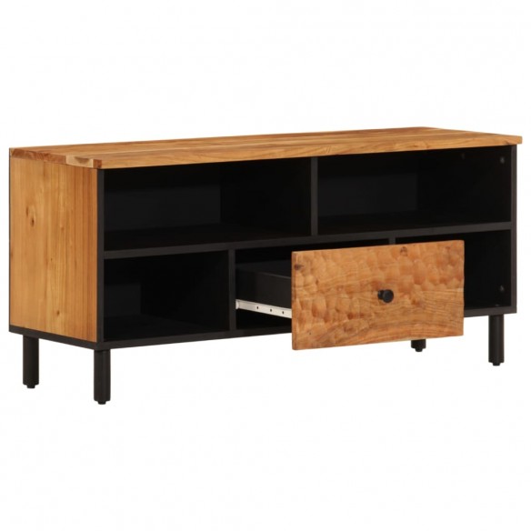 Meuble TV 100x33x46 cm bois d'acacia solide