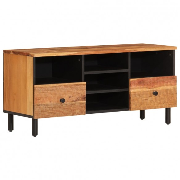 Meuble TV 100x33x46 cm bois d'acacia solide