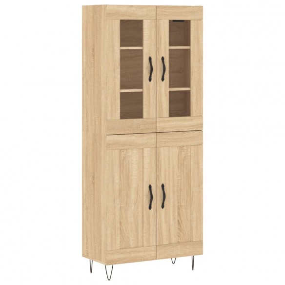 Buffet haut Chêne sonoma 69,5x34x180 cm Bois d'ingénierie