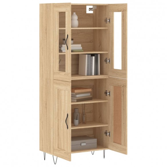 Buffet haut Chêne sonoma 69,5x34x180 cm Bois d'ingénierie