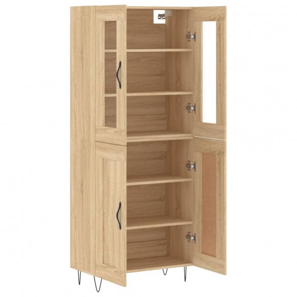 Buffet haut Chêne sonoma 69,5x34x180 cm Bois d'ingénierie